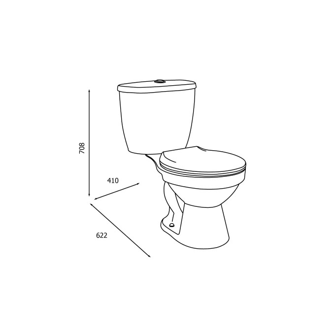INODORO Two piece aruba blanco ITALGRIF